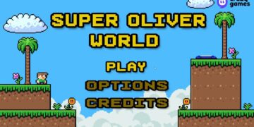 Super Oliver World" alt text: An adventurous platform game featuring Oliver navigating through various levels, battling enemies, and rescuing the princess.